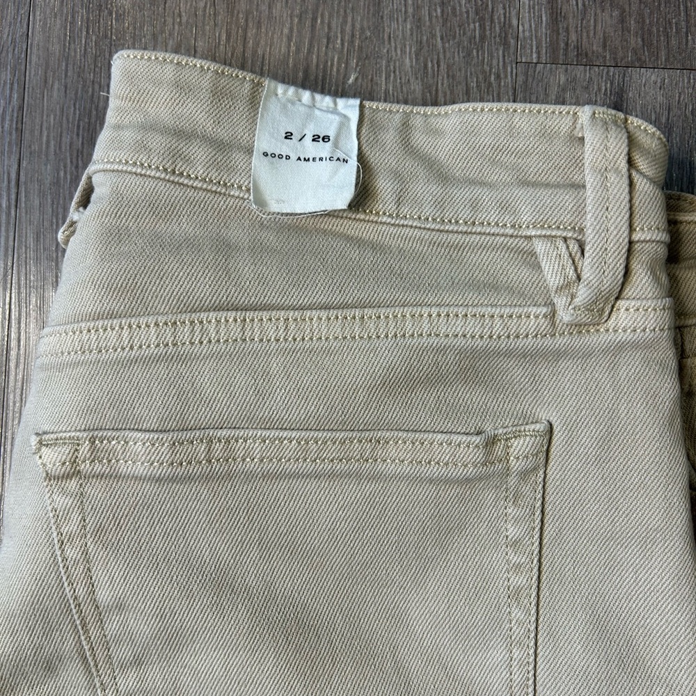 Good American good ease relaxed Beige Denim Pants - Picture 5 of 15